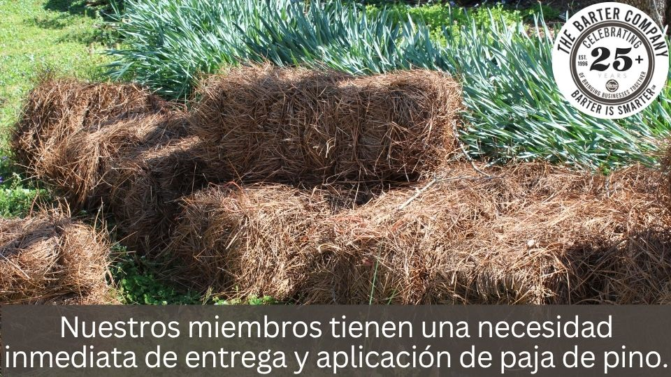 Banner de Paja de Pino y Mulch