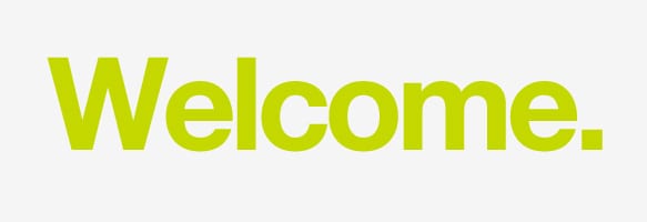 welcome-green letters