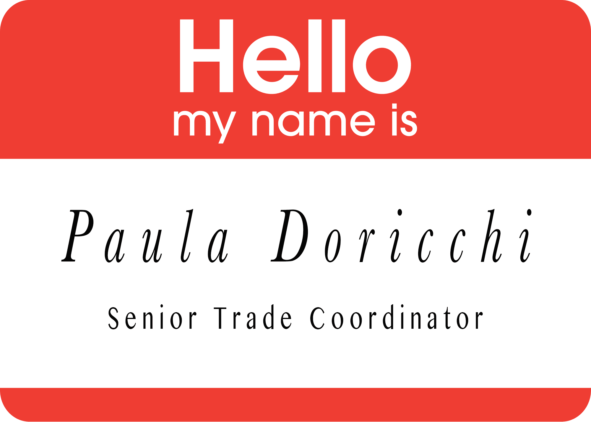 Name Sticker - Paula