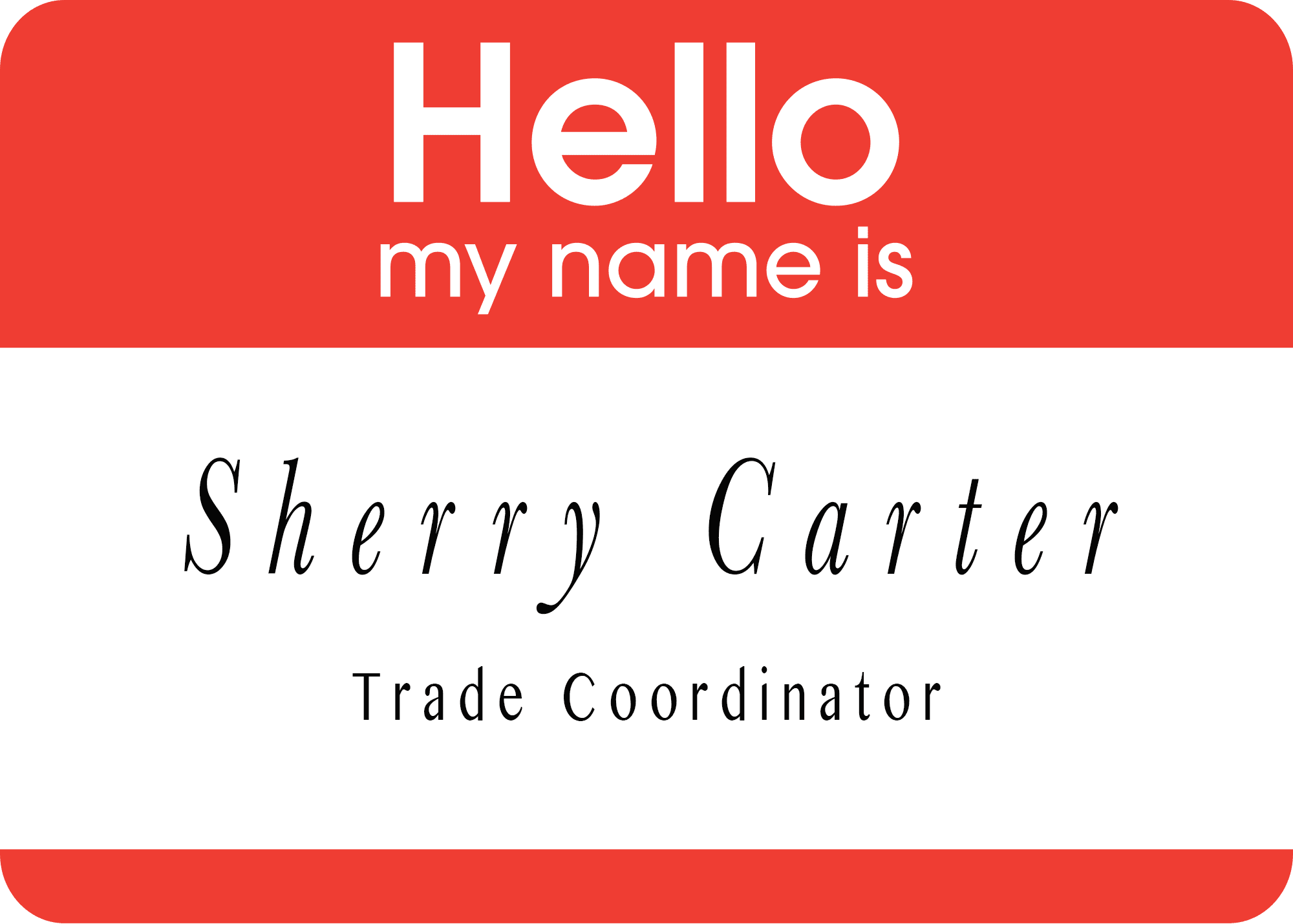 Name Sticker - Sherry