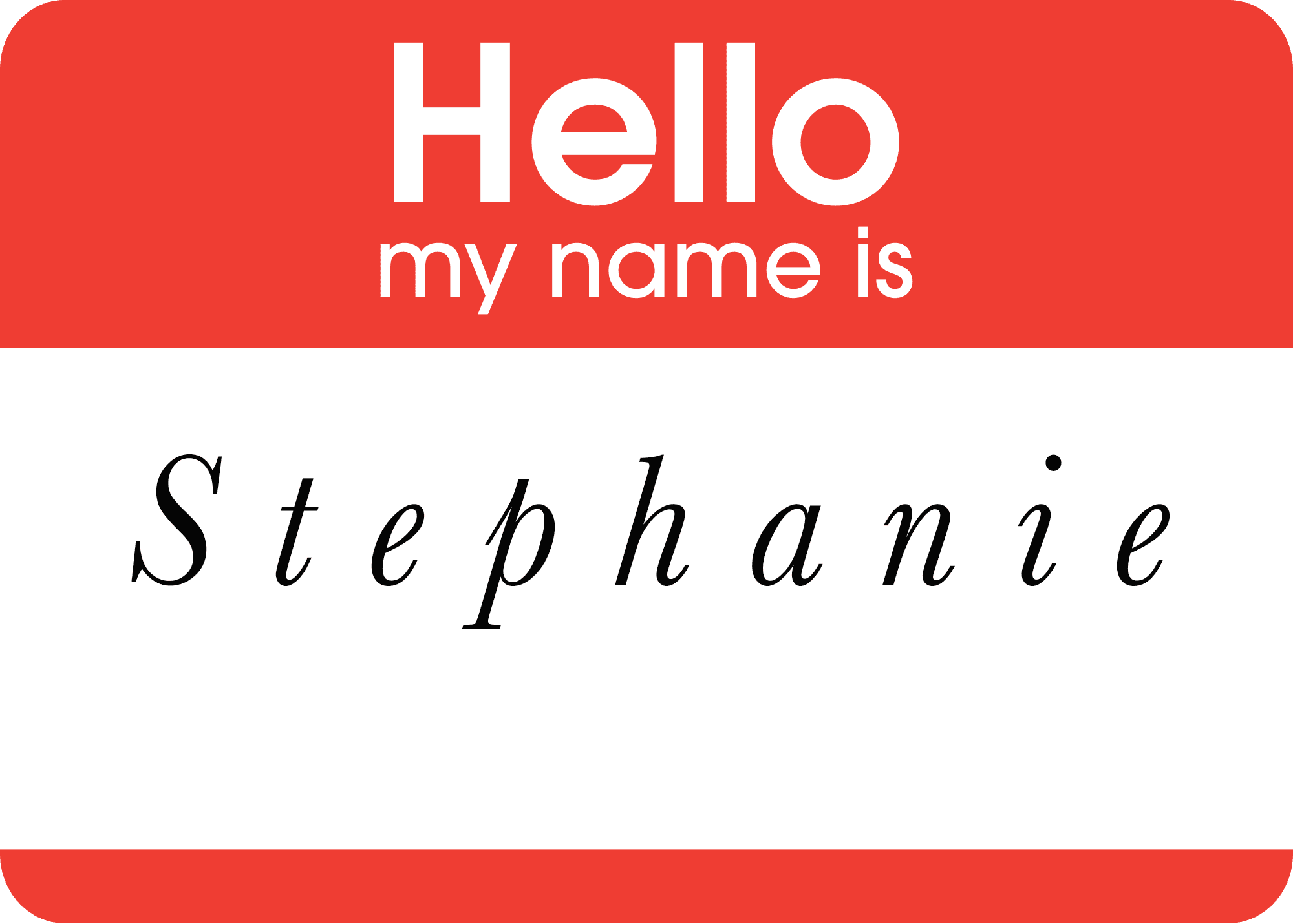 Name Sticker - Stephanie - The Barter Company